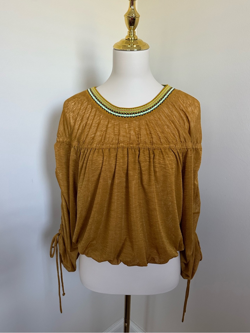 Free People Mustard Yellow Top